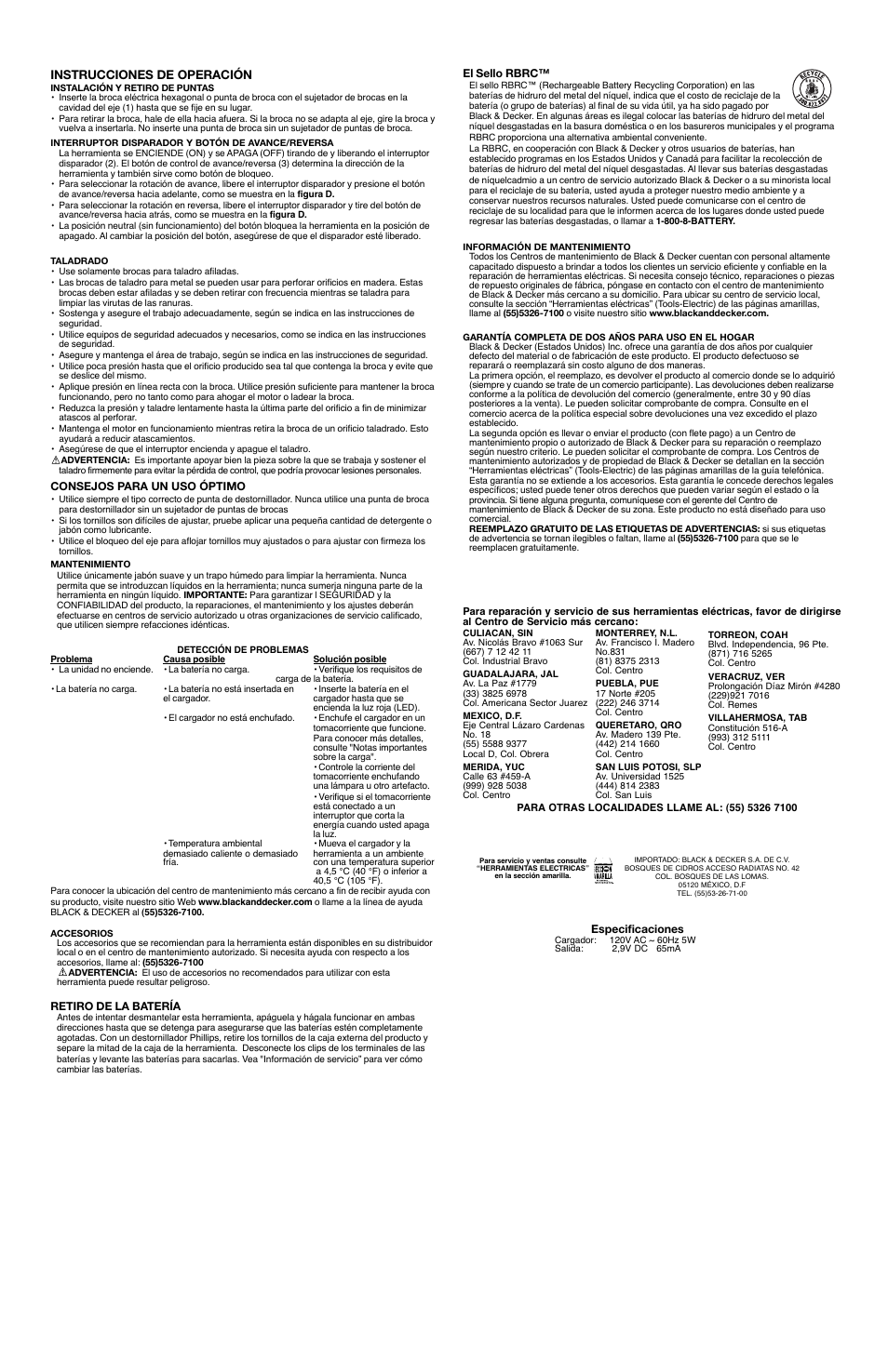 Black & Decker 90521837 User Manual | Page 6 / 6