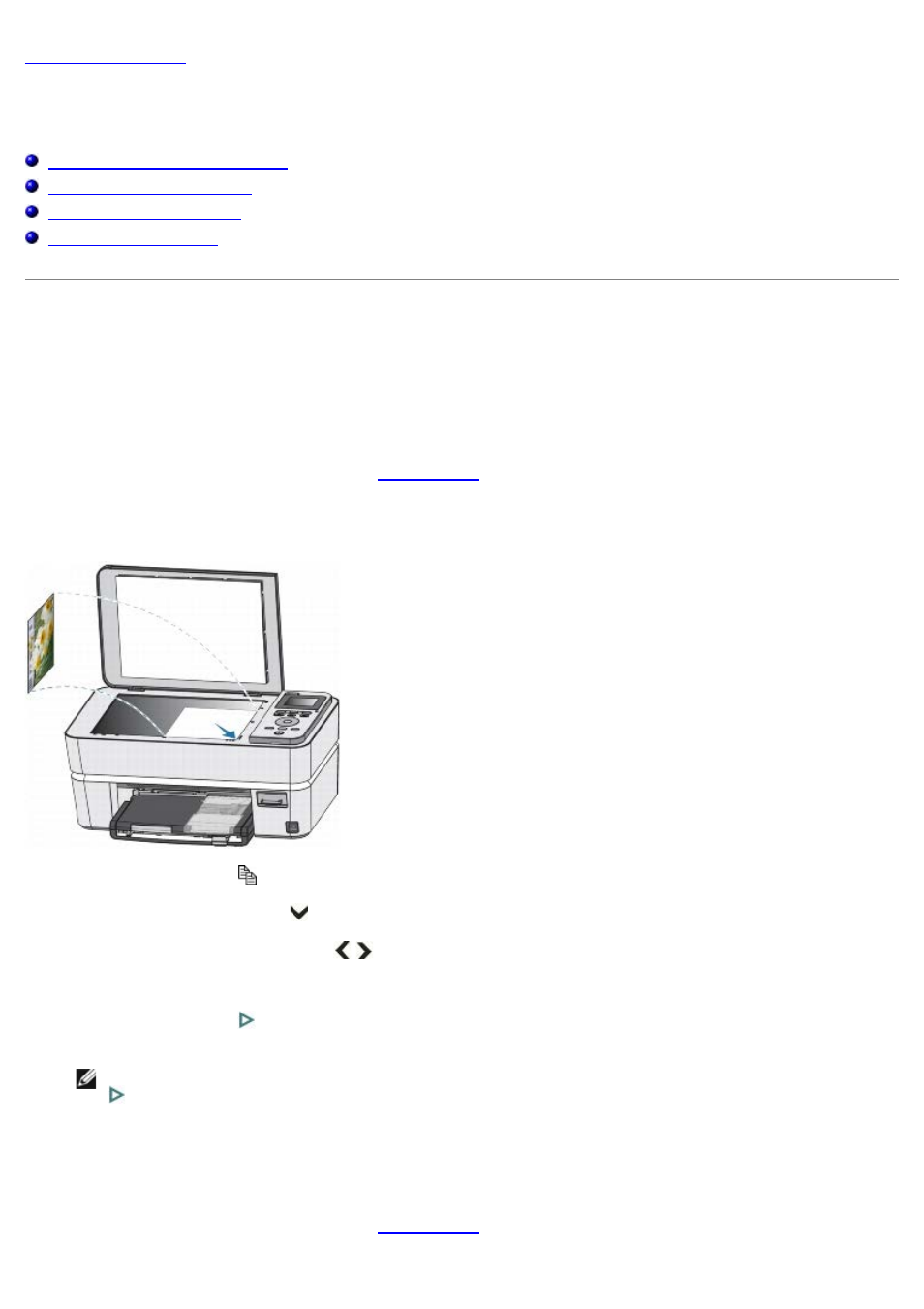 Copying, Copying using the operator panel, Same size | Fit to page | Dell P703w All In One Photo Printer User Manual | Page 69 / 105