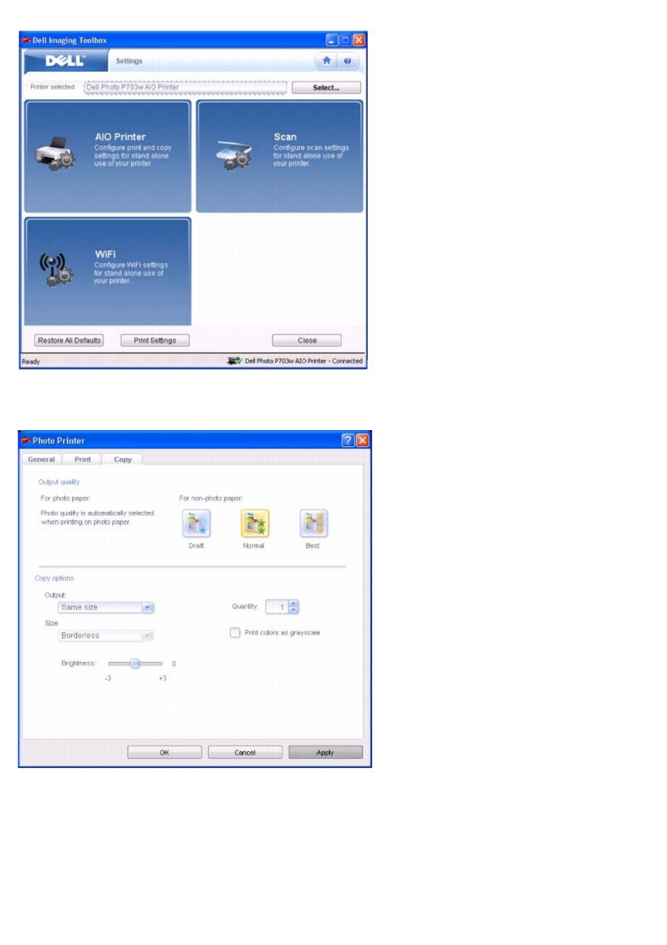 Copy options | Dell P703w All In One Photo Printer User Manual | Page 77 / 105