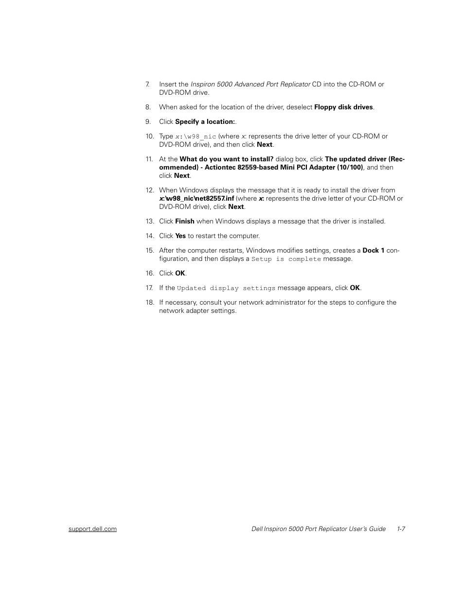 Dell Inspiron 5000e User Manual | Page 11 / 30