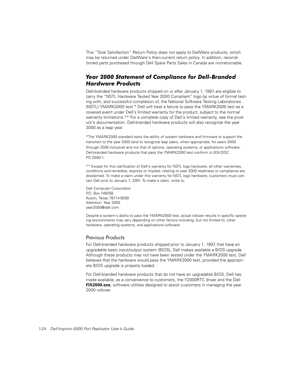 Previous products | Dell Inspiron 5000e User Manual | Page 28 / 30