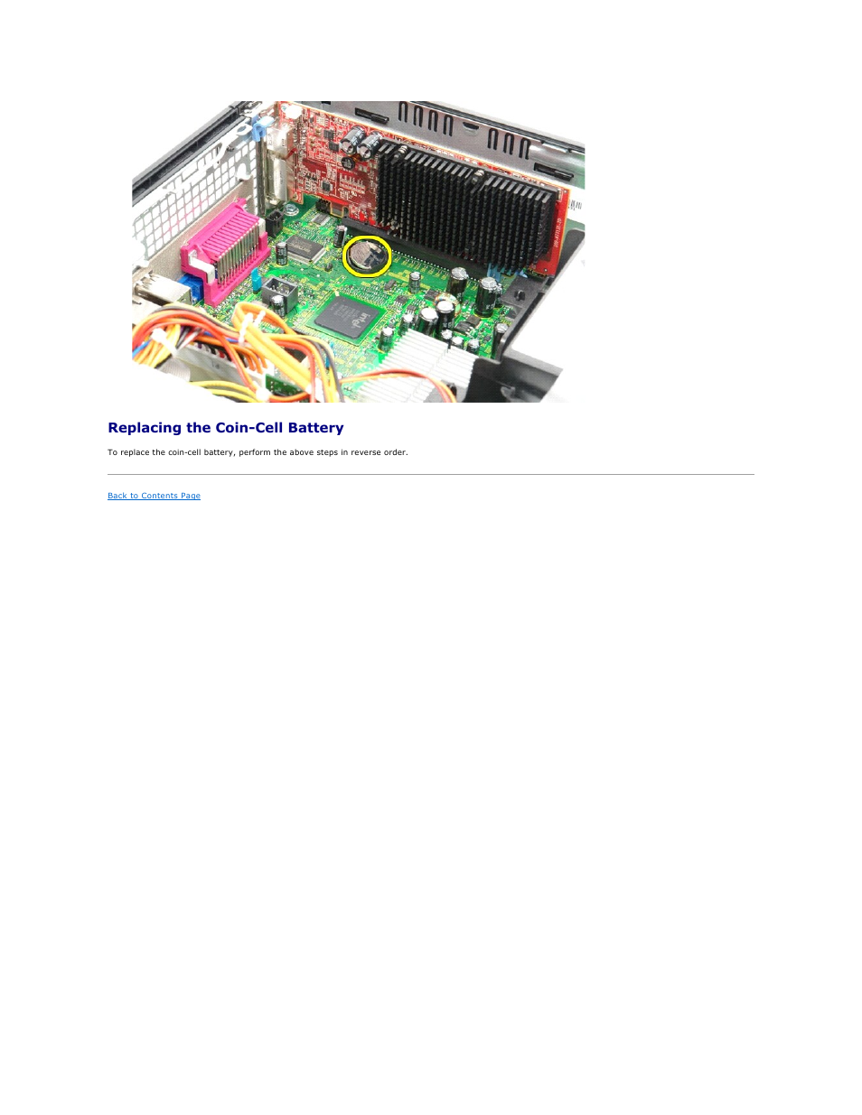 Replacing the coin-cell battery | Dell OptiPlex 380 (Late 2009) User Manual | Page 8 / 49