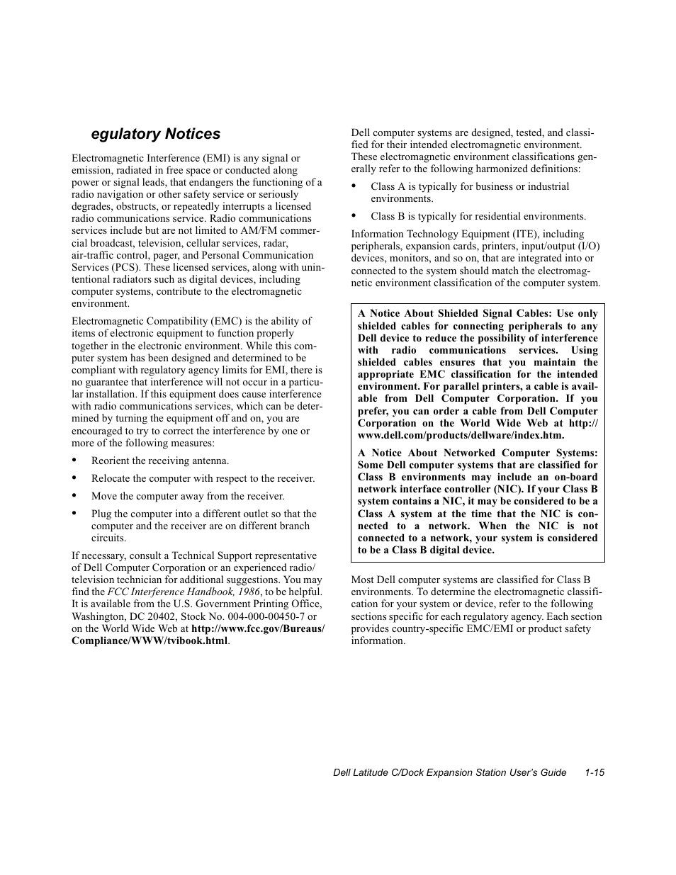 Regulatory notices, Regulatory notices -15, Egulatory notices | Dell C/Dock Expansion Station User Manual | Page 19 / 28