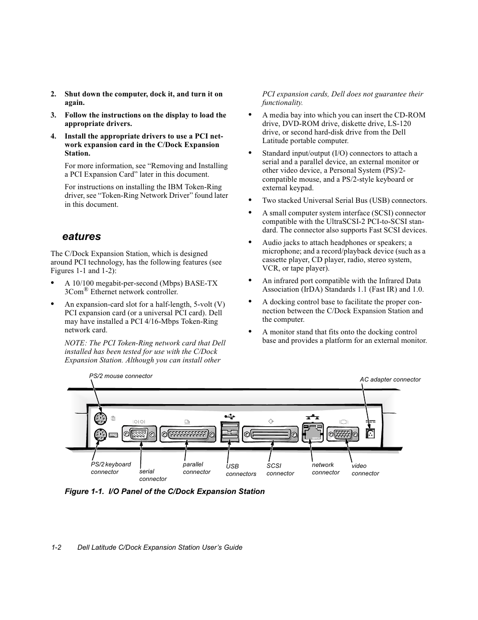 F eatures, Features -2 | Dell C/Dock Expansion Station User Manual | Page 6 / 28