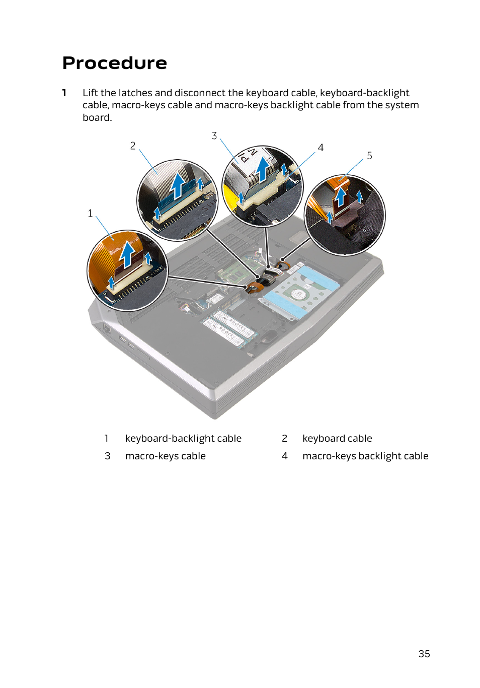 Procedure | Dell Alienware 17 R2 (Early 2015) User Manual | Page 35 / 144