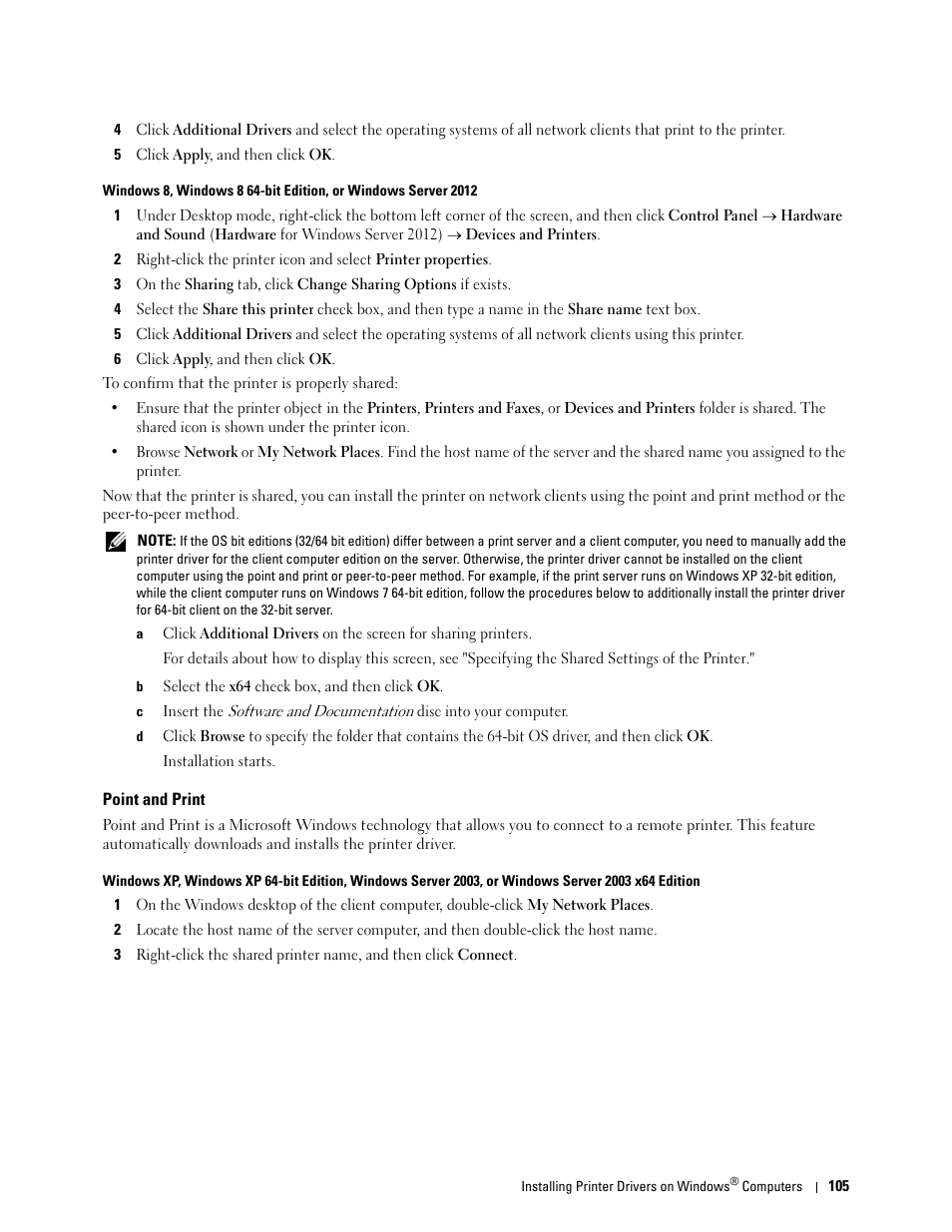 Point and print | Dell C3765dnf Color Laser Printer User Manual | Page 107 / 578