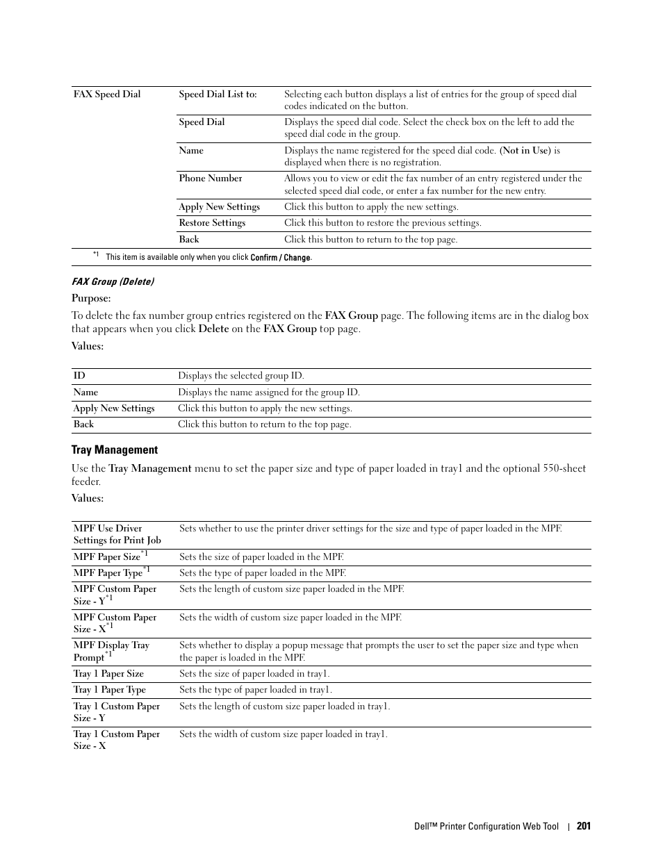 Tray management | Dell C3765dnf Color Laser Printer User Manual | Page 203 / 578