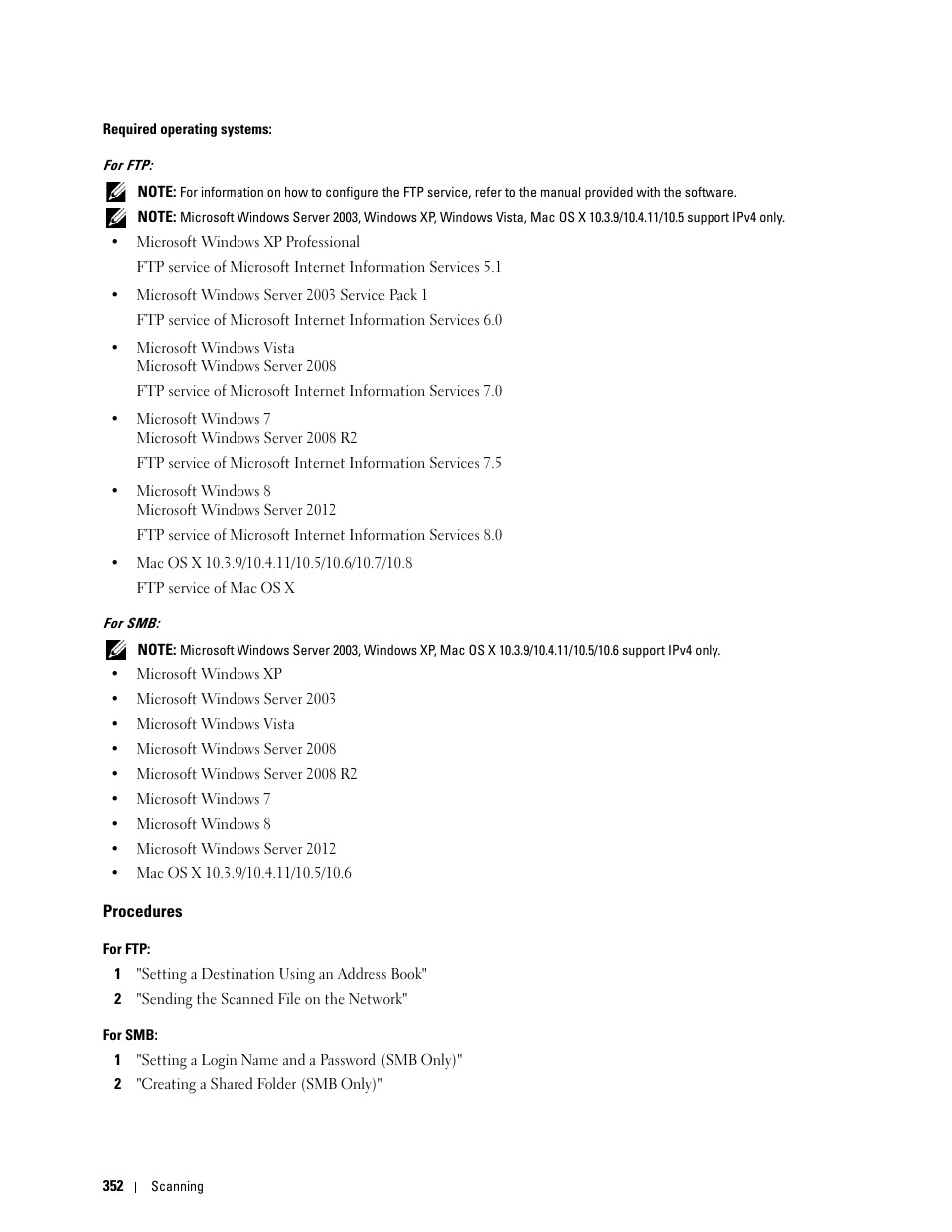 Procedures | Dell C3765dnf Color Laser Printer User Manual | Page 354 / 578