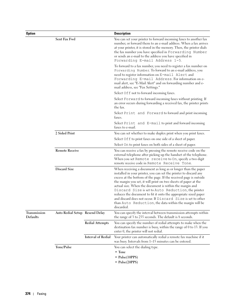 Dell C3765dnf Color Laser Printer User Manual | Page 376 / 578