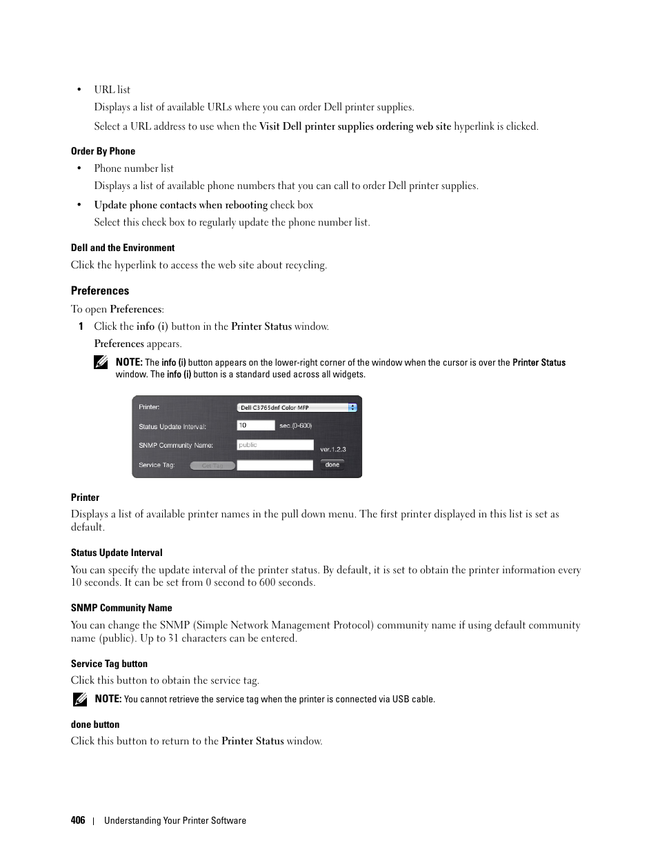 Preferences | Dell C3765dnf Color Laser Printer User Manual | Page 408 / 578