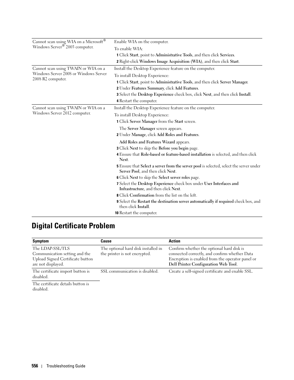 Digital certificate problem, Digital, Certificate problem | Dell C3765dnf Color Laser Printer User Manual | Page 558 / 578