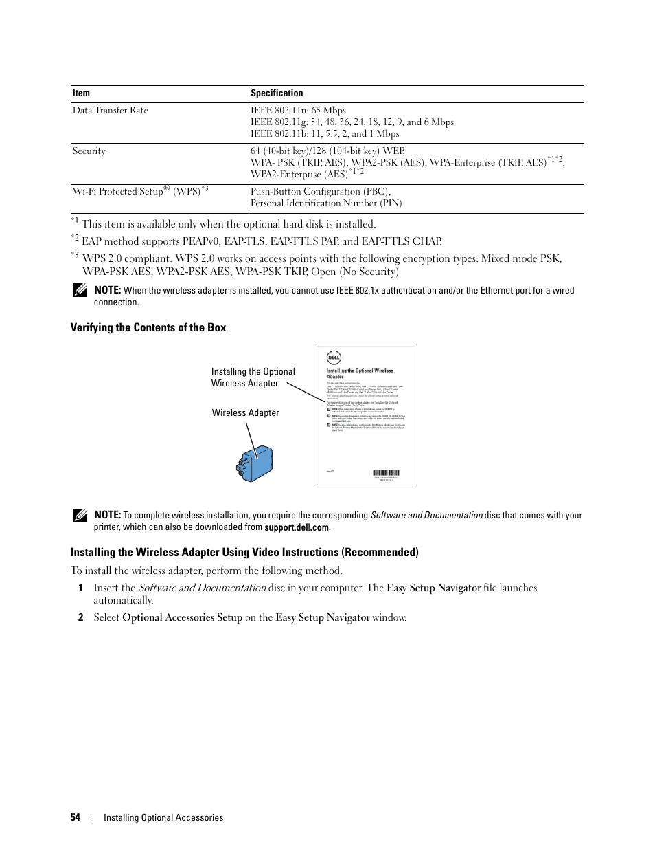 Verifying the contents of the box | Dell C3765dnf Color Laser Printer User Manual | Page 56 / 578