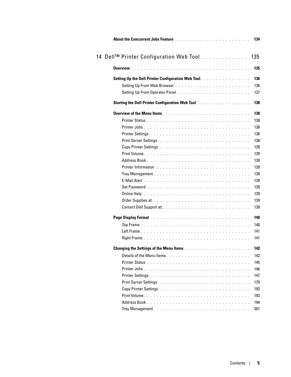 14 dell™ printer configuration web tool 135, 14 dell™ printer configuration web tool | Dell C3765dnf Color Laser Printer User Manual | Page 7 / 578