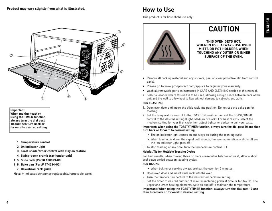 Caution, How to use | Black & Decker TRO964 User Manual | Page 3 / 13