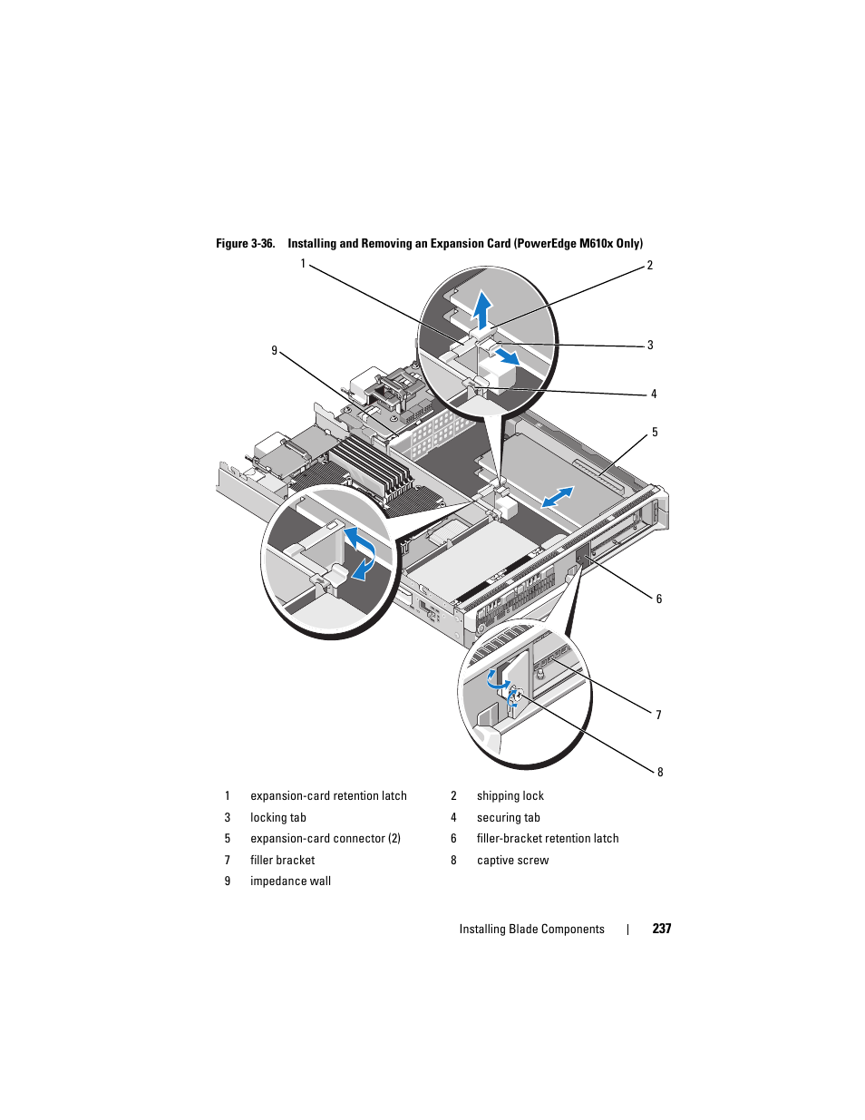 E figure 3-36, Figure 3-36, See figure 3-36 | Dell PowerEdge M710HD User Manual | Page 237 / 368