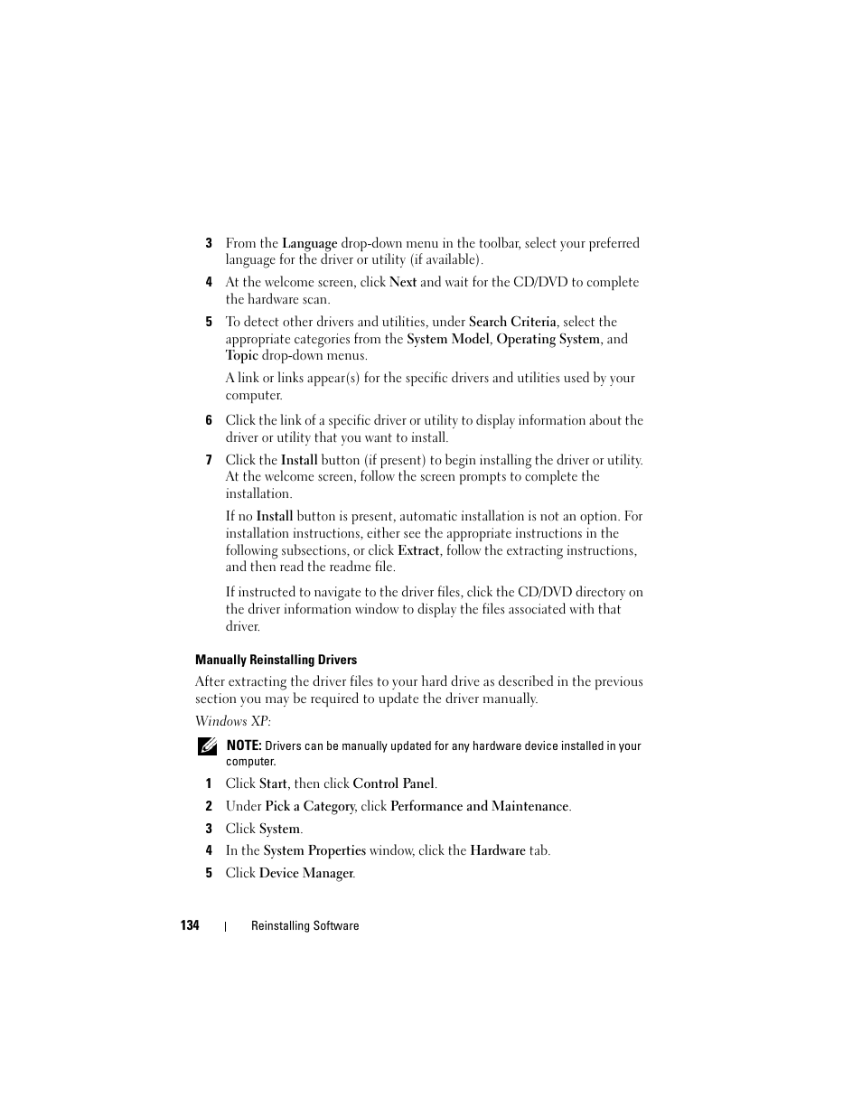Dell Precision T3400 (Late 2007) User Manual | Page 134 / 290