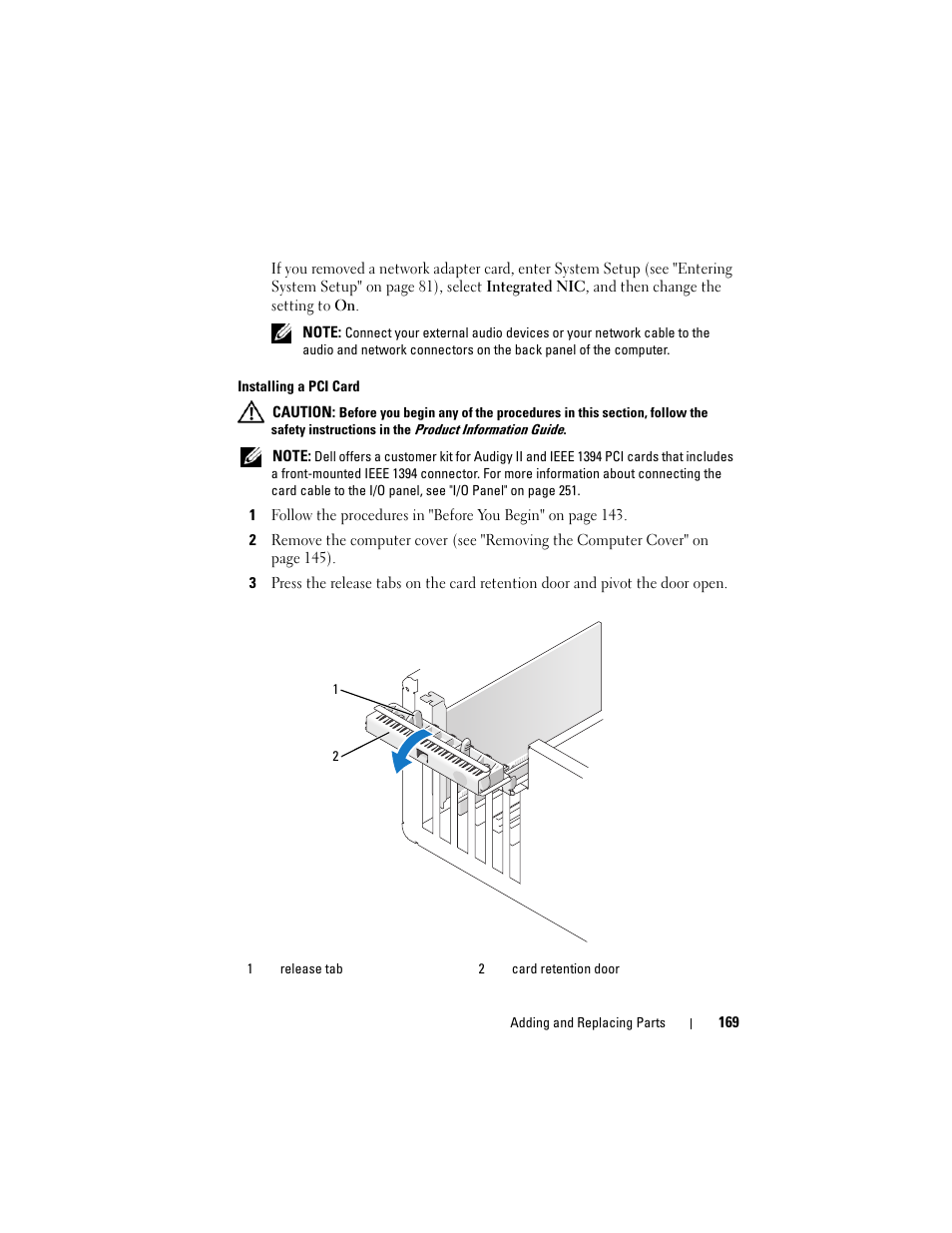 Dell Precision T3400 (Late 2007) User Manual | Page 169 / 290