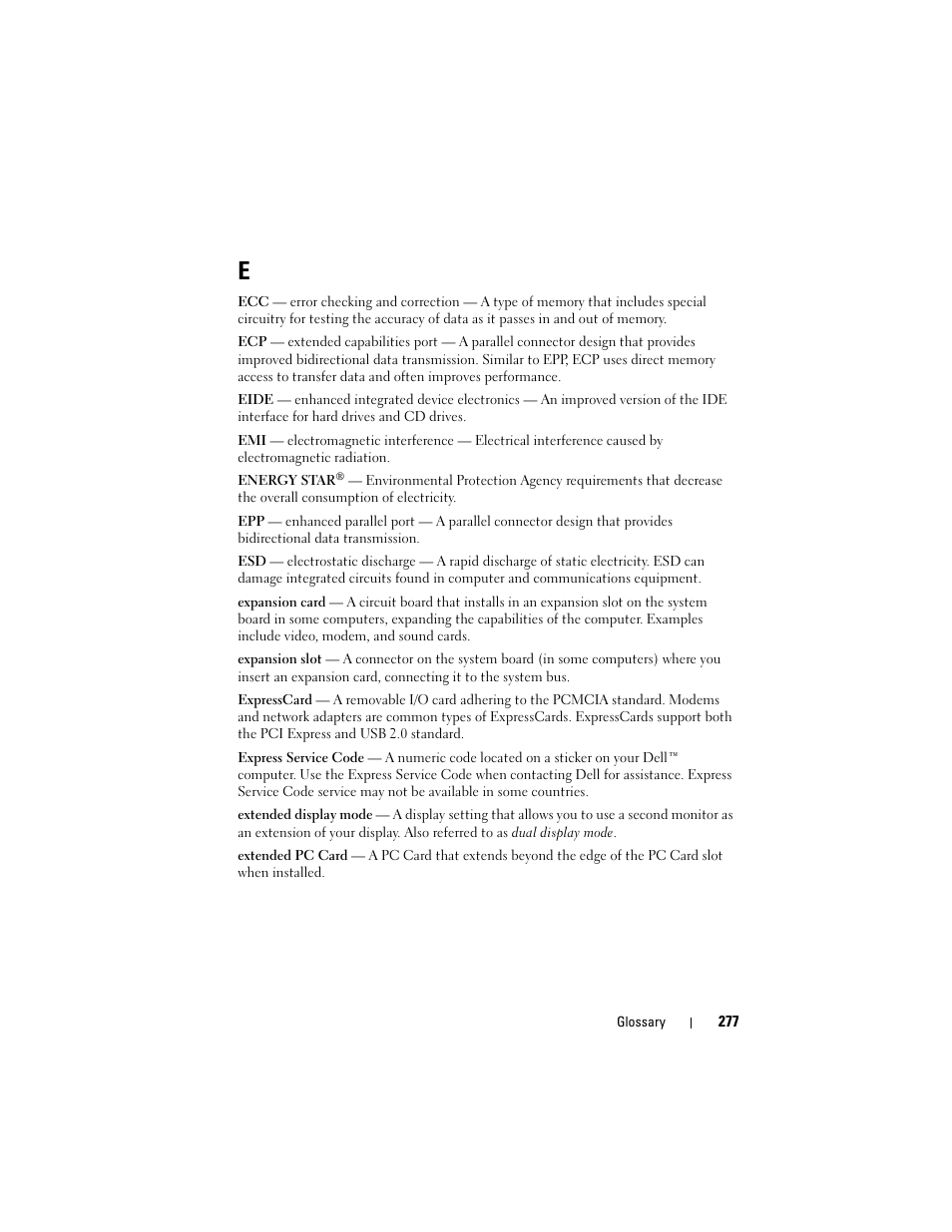 Dell Precision T3400 (Late 2007) User Manual | Page 277 / 290