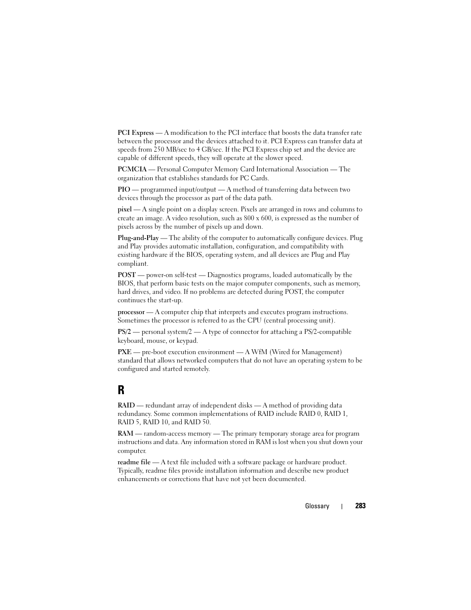Dell Precision T3400 (Late 2007) User Manual | Page 283 / 290