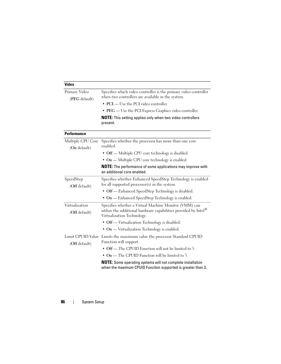 Dell Precision T3400 (Late 2007) User Manual | Page 86 / 290