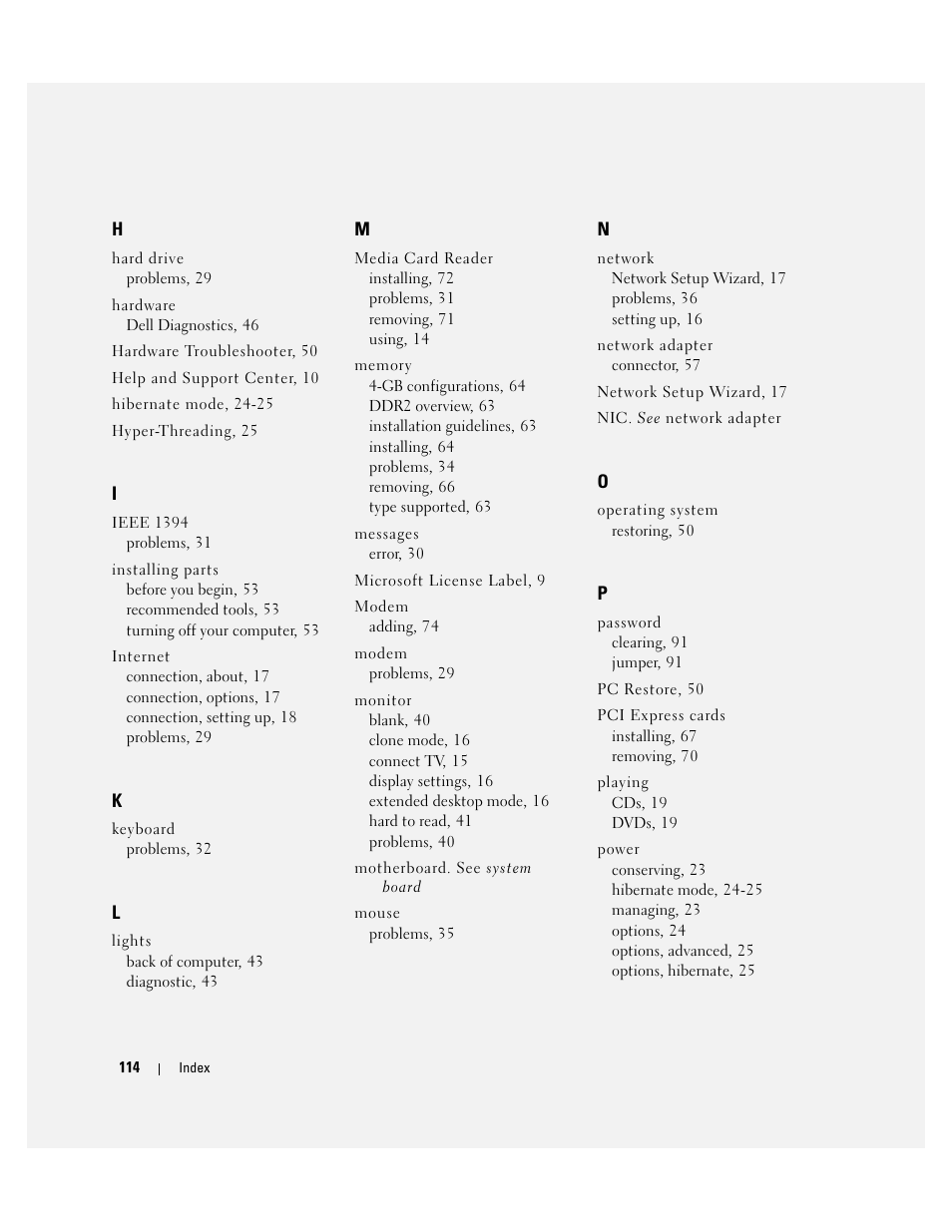 Dell Dimension 4700C User Manual | Page 114 / 116