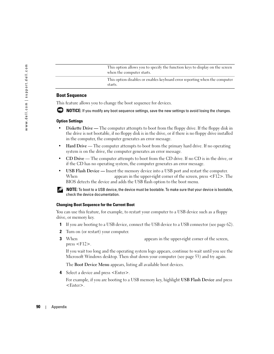 Boot sequence | Dell Dimension 4700C User Manual | Page 90 / 116