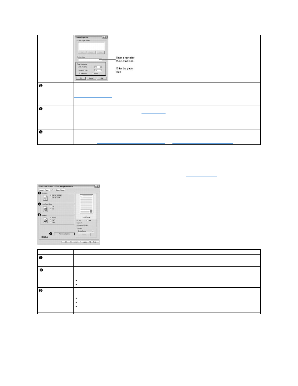 Graphics tab | Dell 1110 Laser Mono Printer User Manual | Page 22 / 47