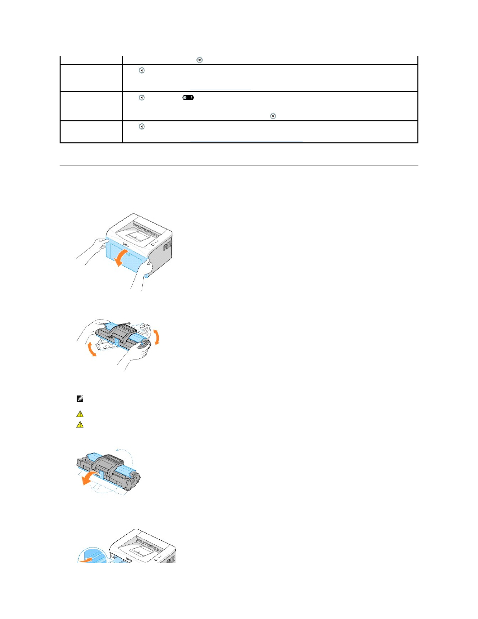 Installing the starter toner cartridge | Dell 1110 Laser Mono Printer User Manual | Page 3 / 47