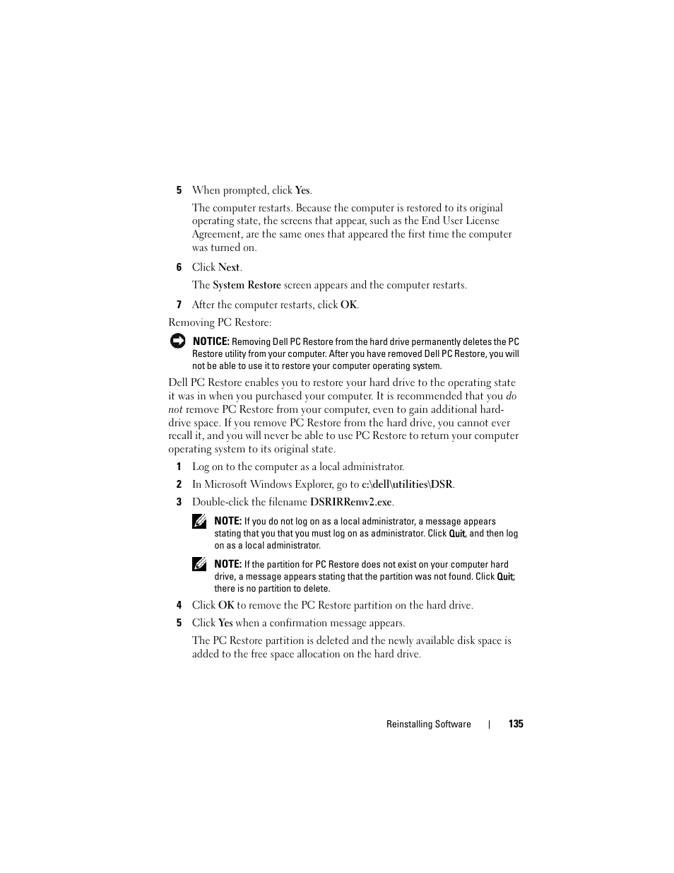 Dell Latitude D530 (Early 2008) User Manual | Page 135 / 176