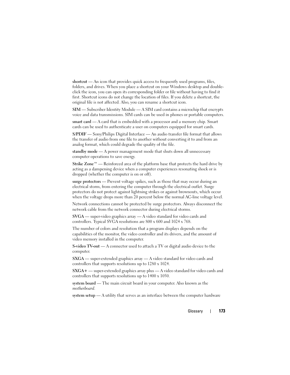 Dell Latitude D530 (Early 2008) User Manual | Page 173 / 176
