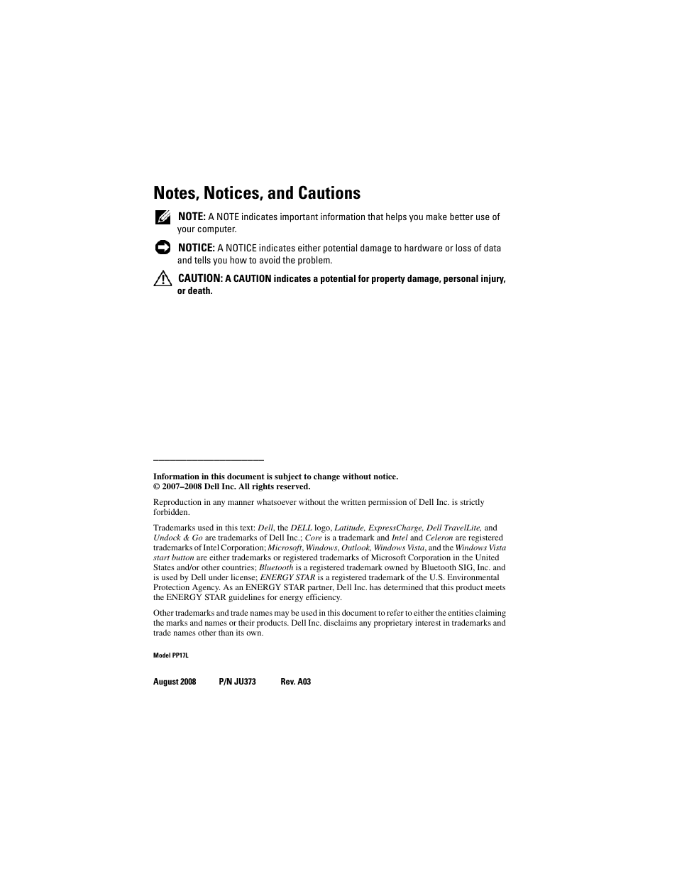 Dell Latitude D530 (Early 2008) User Manual | Page 2 / 176
