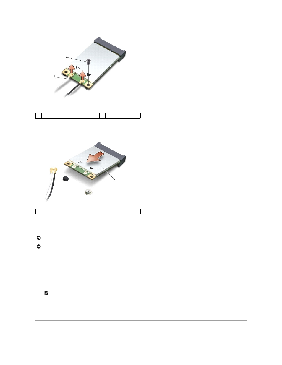 Replacing mini-card | Dell Inspiron 1525 (Late 2007) User Manual | Page 34 / 51