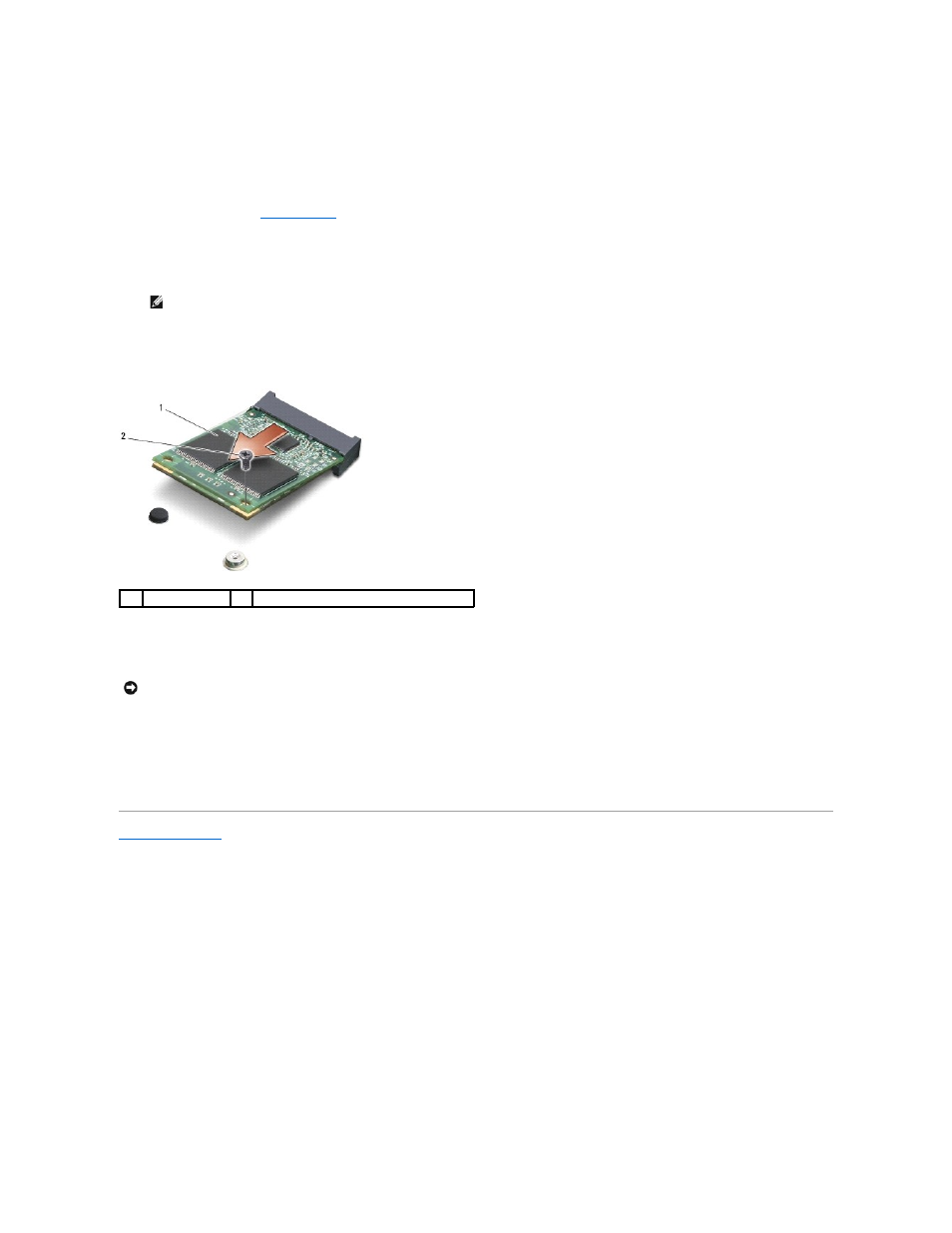 Flash cache module, Removing the fcm, Replacing the fcm | Dell Inspiron 1525 (Late 2007) User Manual | Page 35 / 51