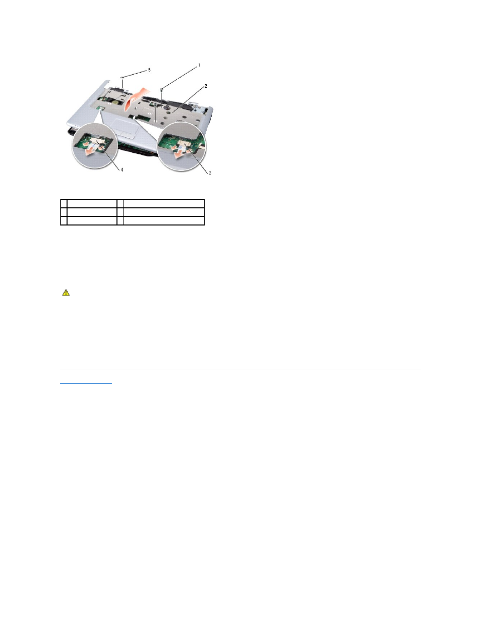 Replacing the palm rest | Dell Inspiron 1525 (Late 2007) User Manual | Page 38 / 51