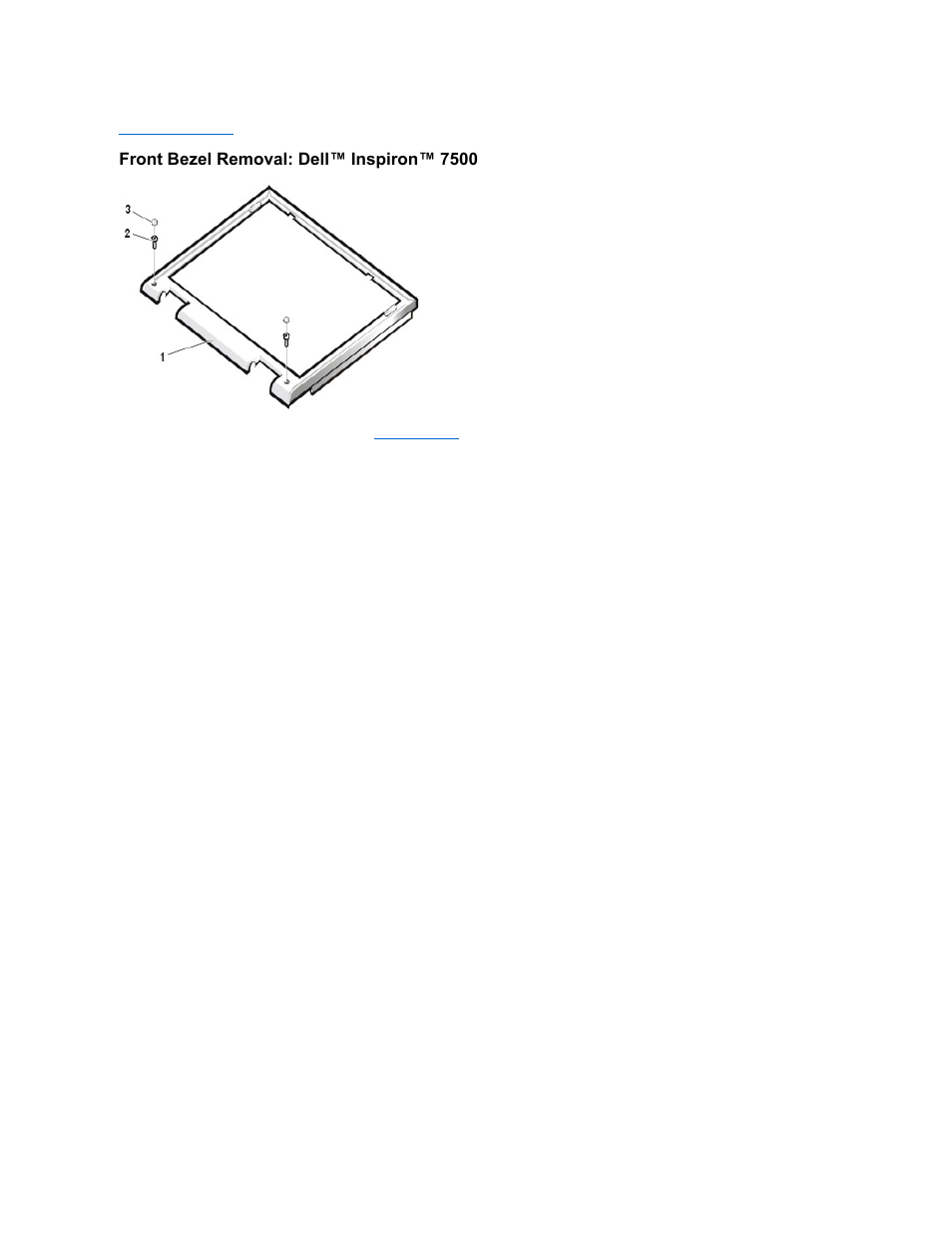 Front bezel removal: dell™ inspiron™ 7500 | Dell Inspiron 7500 User Manual | Page 14 / 165