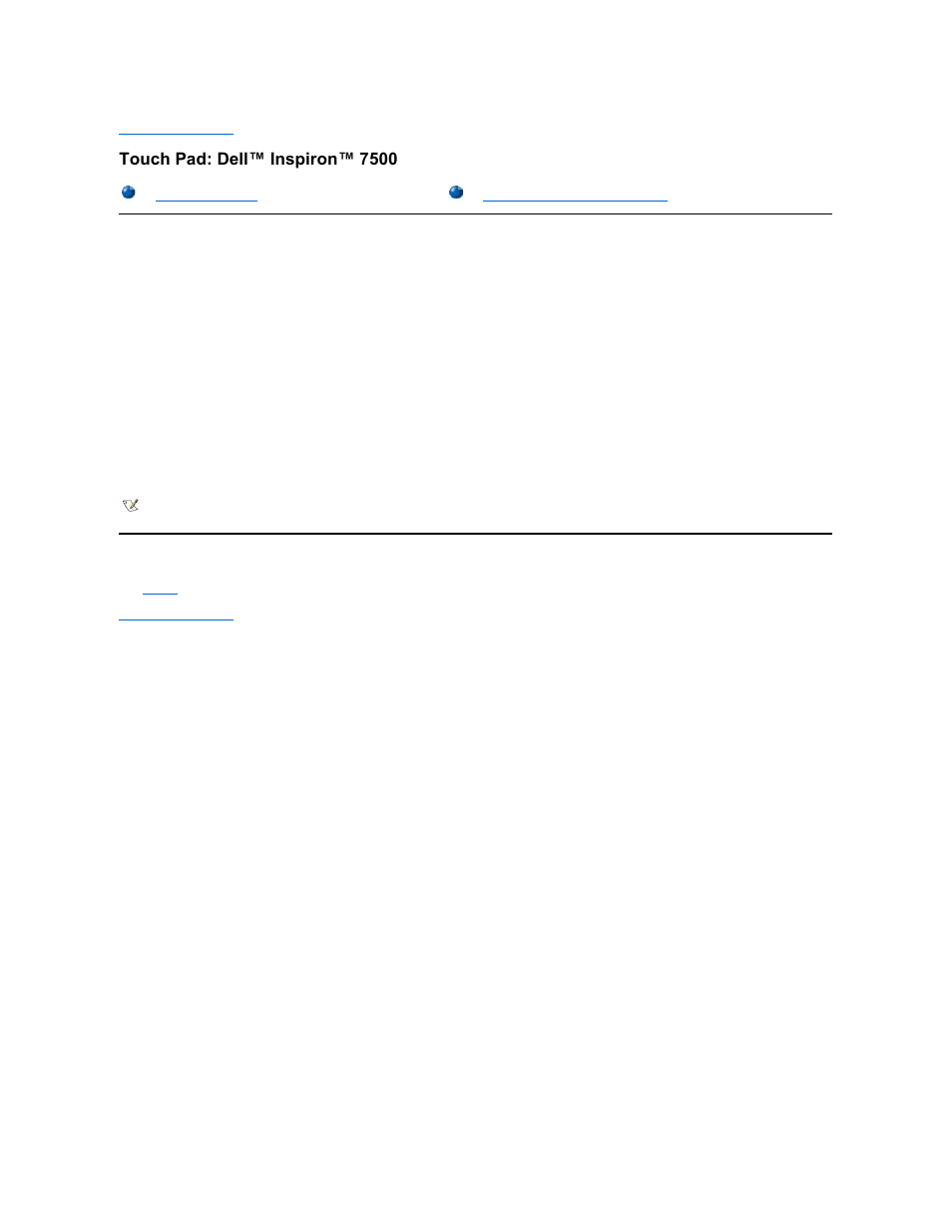 Touch pad: dell™ inspiron™ 7500 | Dell Inspiron 7500 User Manual | Page 160 / 165