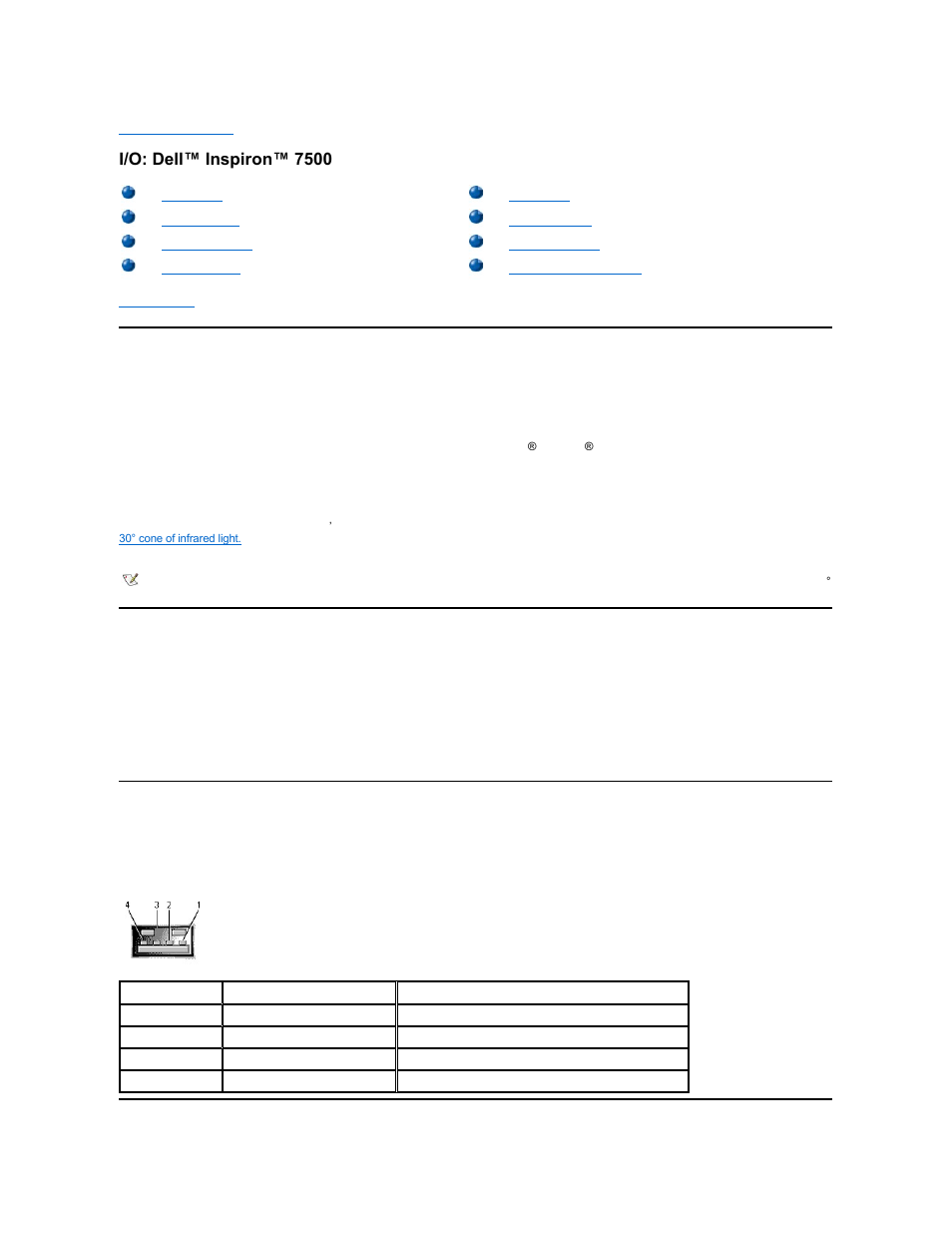 I/o: dell™ inspiron™ 7500 | Dell Inspiron 7500 User Manual | Page 55 / 165