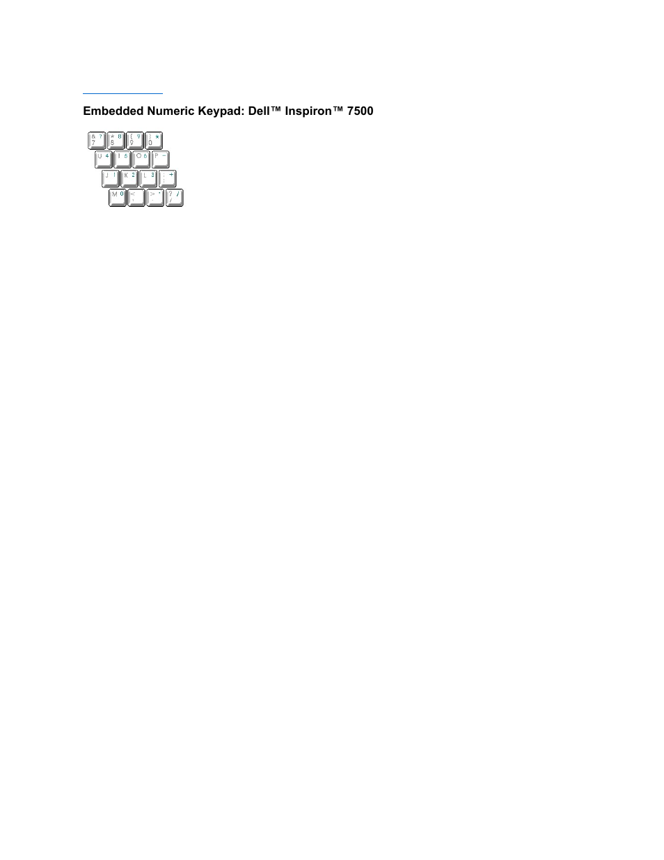 Embedded numeric keypad: dell™ inspiron™ 7500 | Dell Inspiron 7500 User Manual | Page 64 / 165