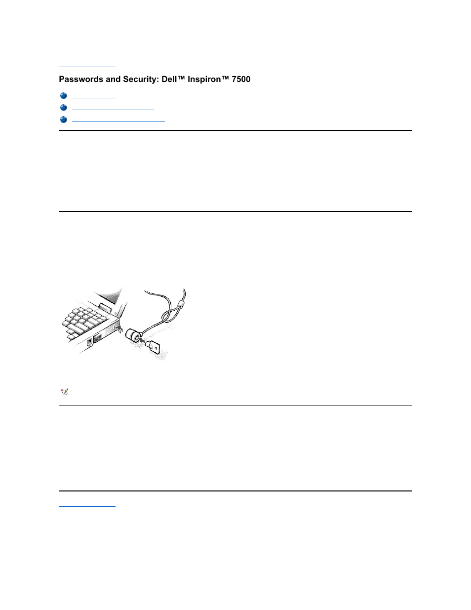 Passwords and security: dell™ inspiron™ 7500 | Dell Inspiron 7500 User Manual | Page 85 / 165