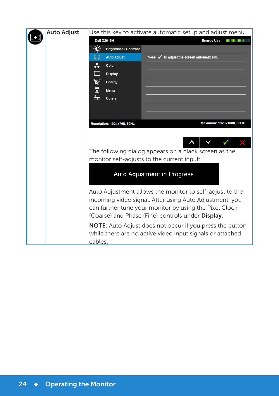 Dell D2015H Monitor User Manual | Page 24 / 45
