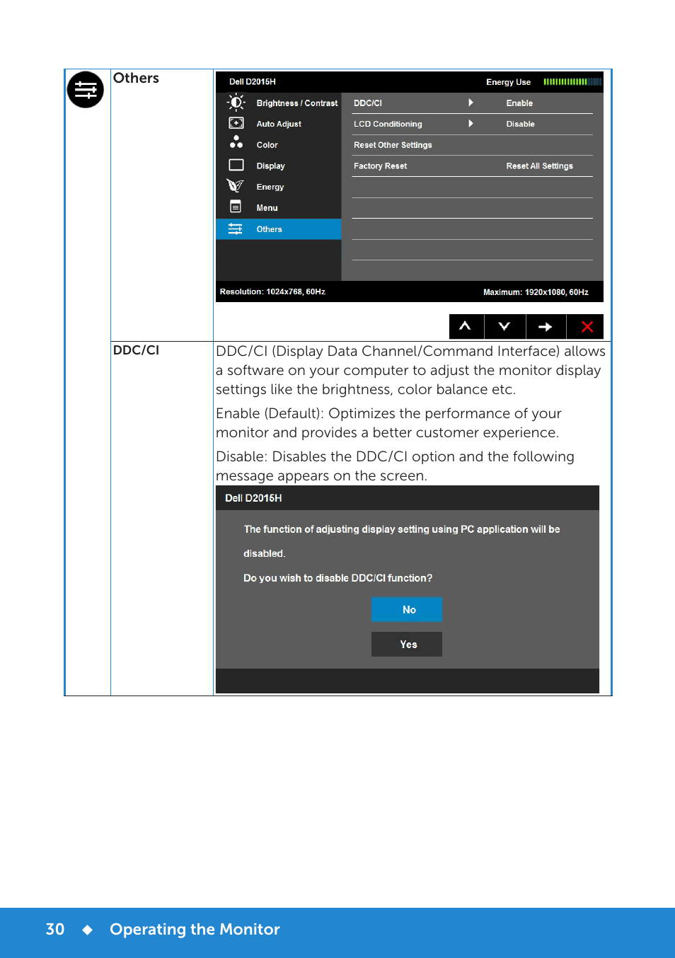 Dell D2015H Monitor User Manual | Page 30 / 45