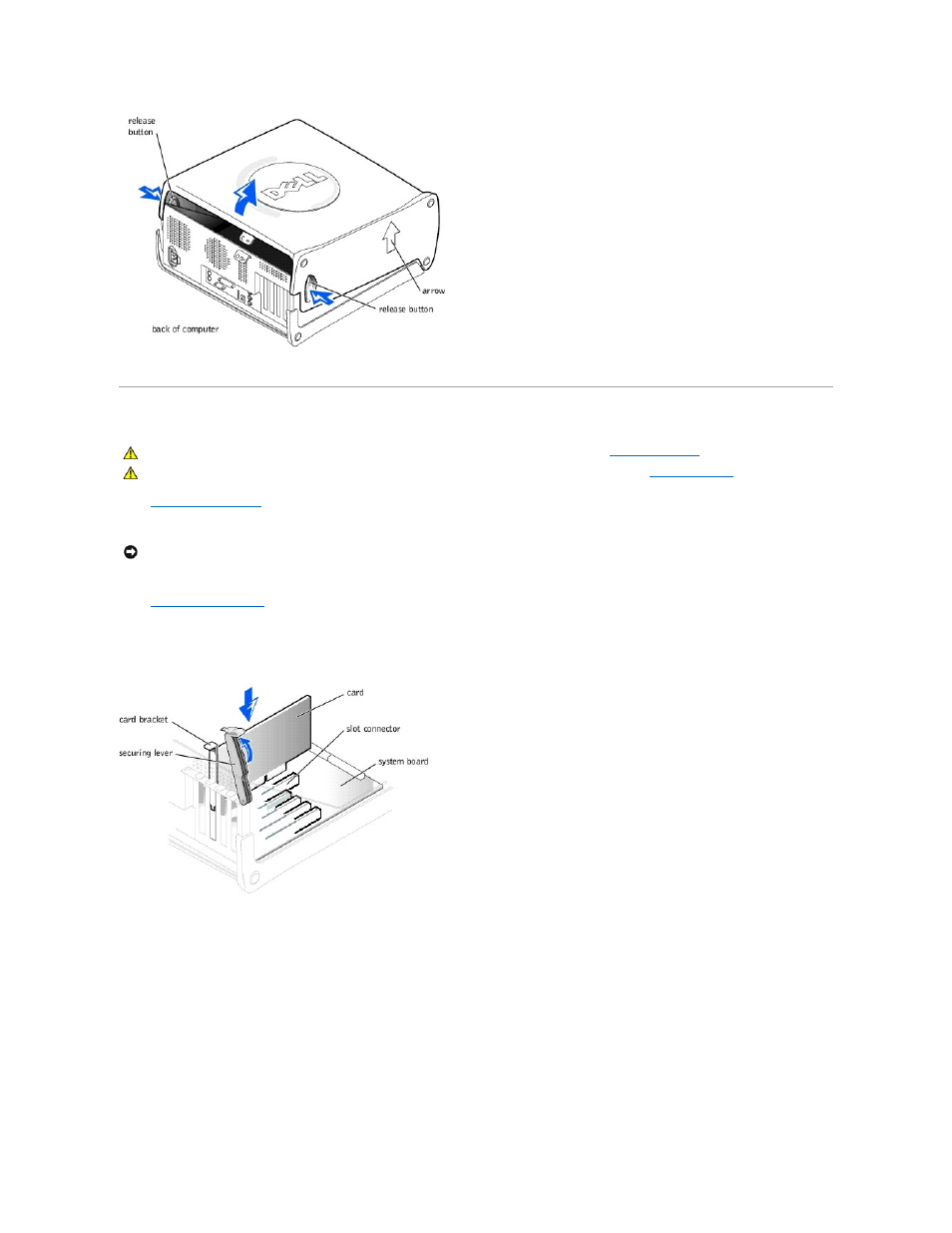 Adding cards | Dell Dimension 4400 User Manual | Page 10 / 59