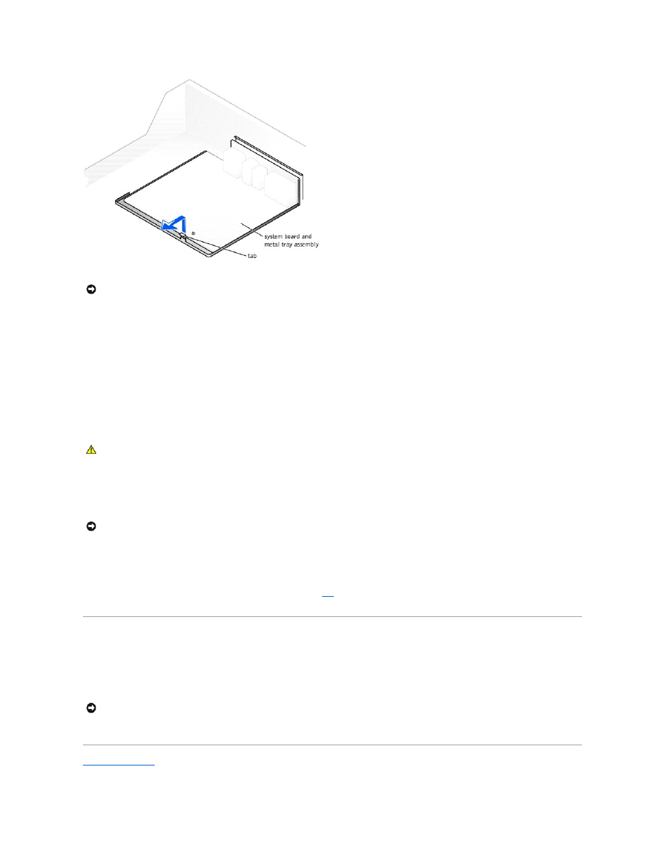 Closing the computer cover, Close the computer cover, Replacing the system board | Dell Dimension 4400 User Manual | Page 23 / 59
