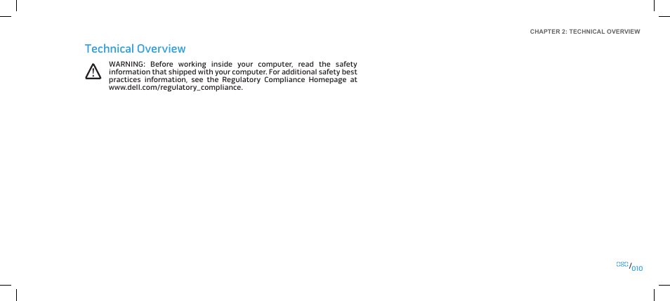 Technical overview | Dell Alienware Area-51 ALX (Late 2009) User Manual | Page 10 / 103