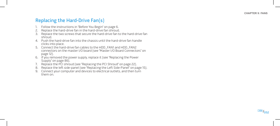 Replacing the hard-drive fan(s) | Dell Alienware Area-51 ALX (Late 2009) User Manual | Page 52 / 103