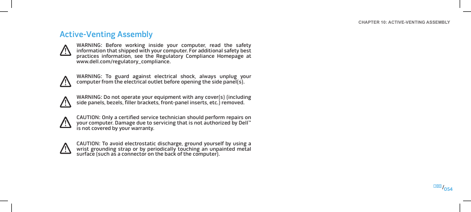 Active-venting assembly | Dell Alienware Area-51 ALX (Late 2009) User Manual | Page 54 / 103