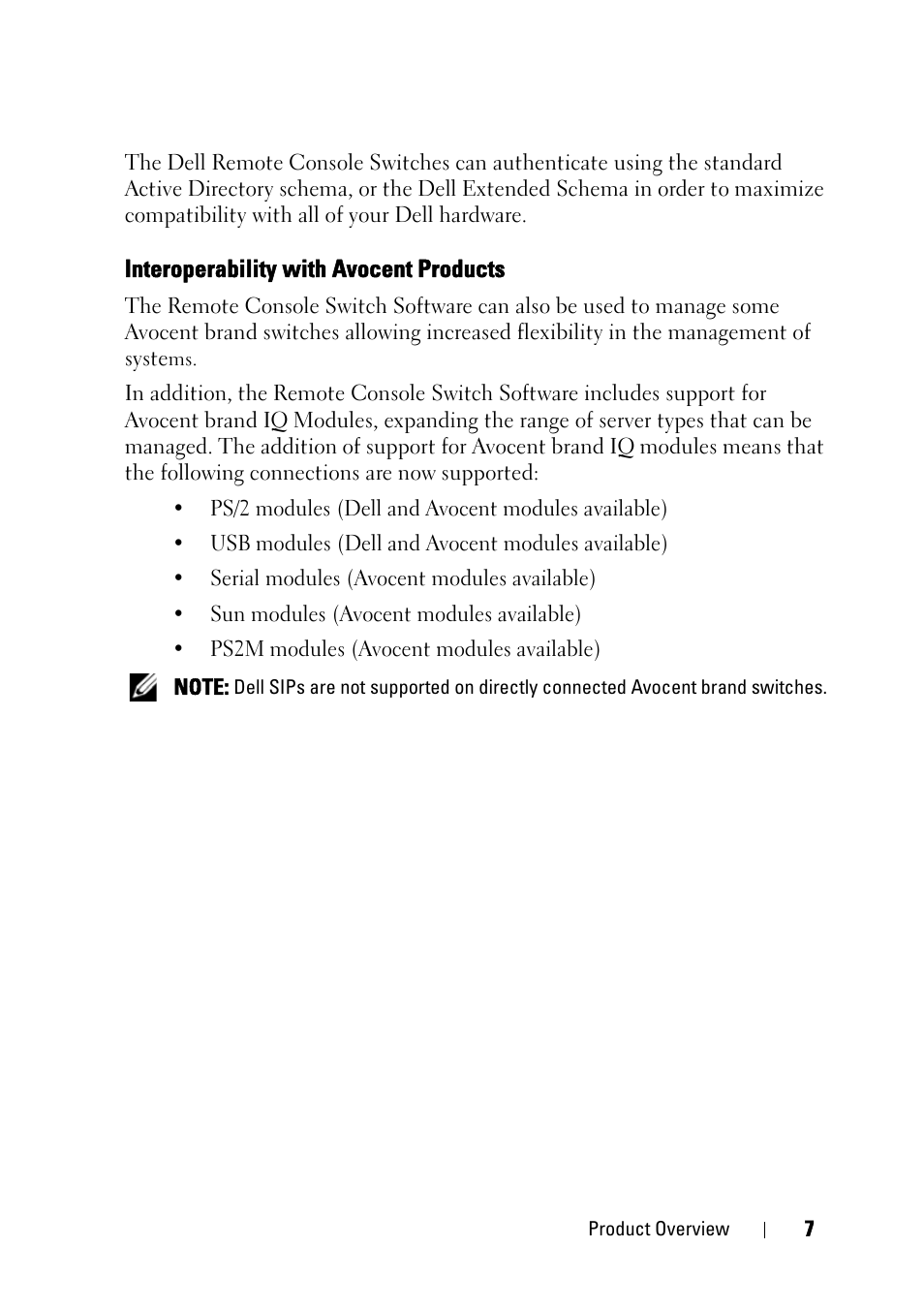 Interoperability with avocent products | Dell KVM 2161DS User Manual | Page 23 / 244