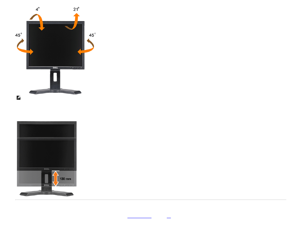 Changing the rotation of your monitor, Vertical extension | Dell P190s Monitor User Manual | Page 16 / 37