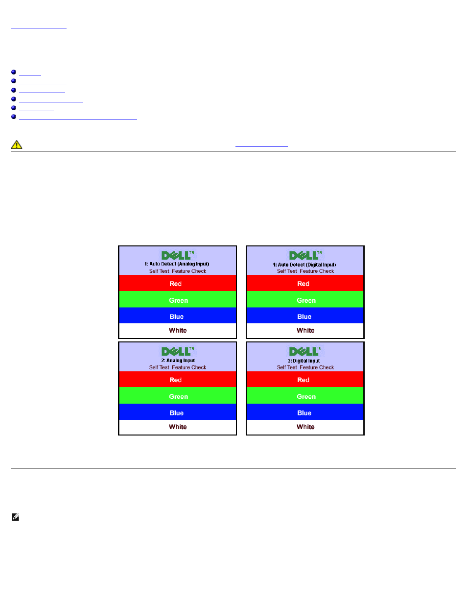 Dell p170s/p190s flat panel monitor user's guide, Solving problems, Self-test | Built-in diagnostics | Dell P190s Monitor User Manual | Page 24 / 37