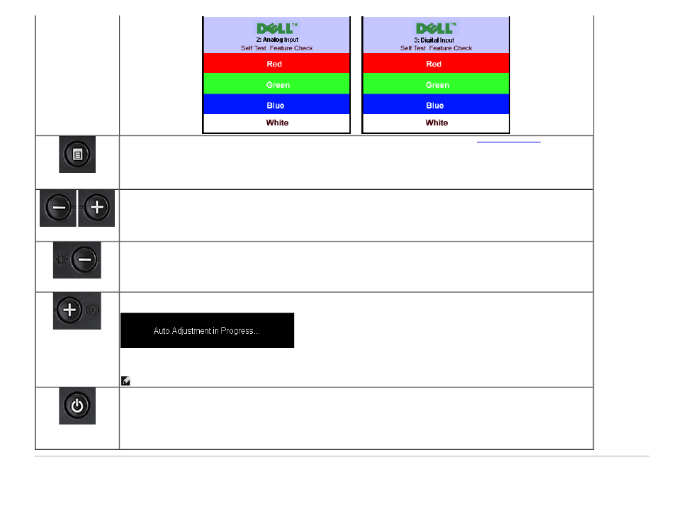 Using the on-screen display (osd) menu | Dell P190s Monitor User Manual | Page 5 / 37